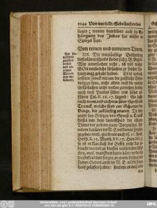 Von reinen und unreinen Thieren.