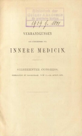 17: Karlsbad, 11. - 14. April 1899