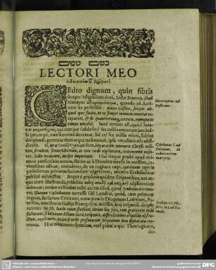 Lectori Meo [Praefatio]
