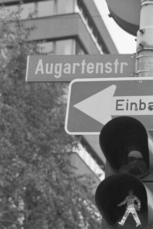 Benennung der Augartenstraße in der BNN-Serie "Wovon man damals sprach"
