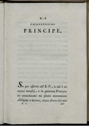 Eminentissimo Principe.