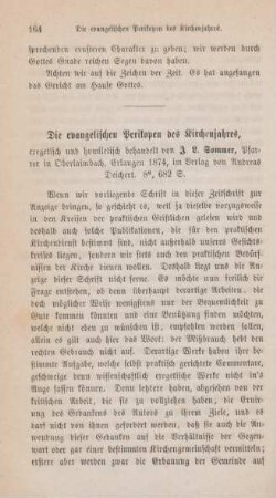 164-167 "Die evangelischen Perikopen des Kirchenjahres" von J. L. Sommer
