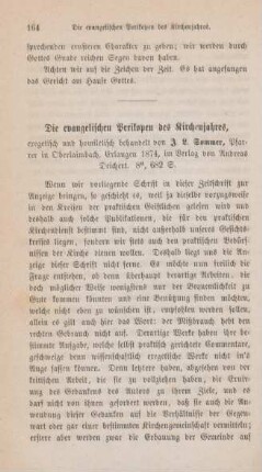 164-167 "Die evangelischen Perikopen des Kirchenjahres" von J. L. Sommer