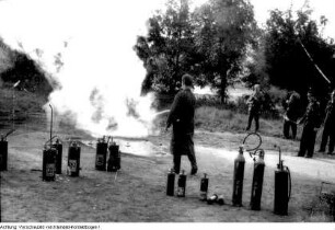 Dresden. Feuerwehr, Brandschutzübungen, Leitstelle, etc., Mai 1964