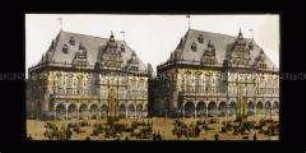Rathaus mit Marktplatz und Rolandstatue, Bremen