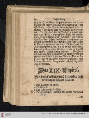 Das XIX. Capitel