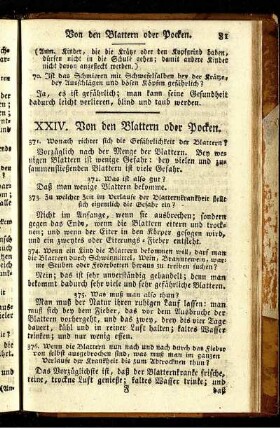 XXIV. Von Blattern und Pocken.