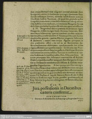 Cap. V. Iura possessionis in Ducatibus caeteris confirmat