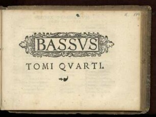 Tomus quartus psalmorum selectorum ... Bassus