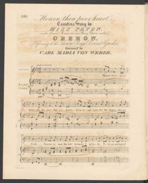 "Mourn thou, poor heart", cavatina