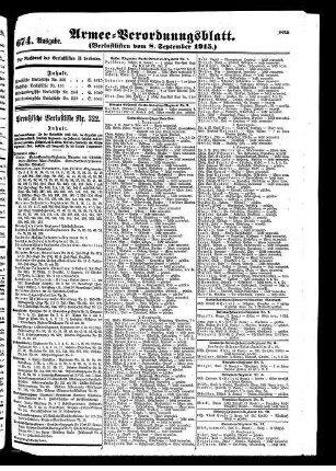 674. Ausgabe. Mittwoch, 8. September 1915