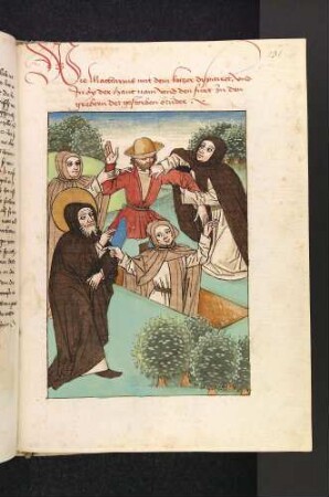 Altvater Makarius führt den Ketzer zu den Gräbern der verstorbenen Brüder; (Makarius von Ägypten).