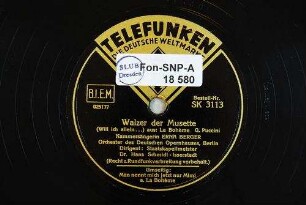 Walzer der Musette : (Will ich allein...) : aus: La Bohème / G. Puccini