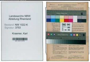 Entnazifizierung Karl Kraemer , geb. 02.09.1893 (Postbeamter)