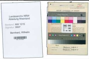 Entnazifizierung Wilhelm Bernhard , geb. 10.10.1900 (Kaufmaennischer Angestellter)