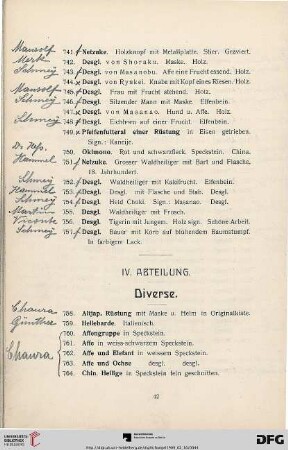 IV. Abteilung. (Nr. 758-1076)