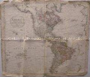 Landkarte von Nord- und Südamerika