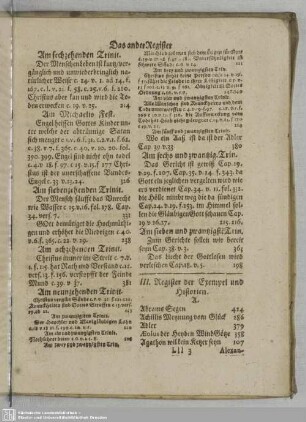 III. Register der Exempel und Historien
