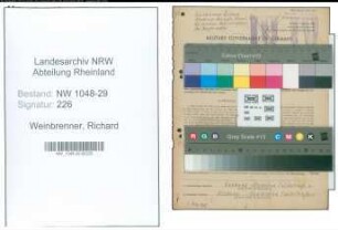 Entnazifizierung Richard Weinbrenner , geb. 07.08.1906 (Beamter)