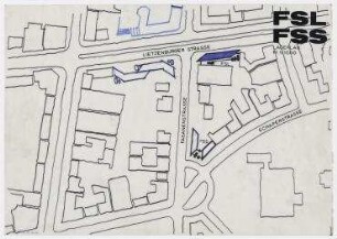 Gutachten Appartmenthaus Lietzenburger Straße (nicht realisiert) – Lageplan. Berlin-Charlottenburg, Lietzenburger Straße 65