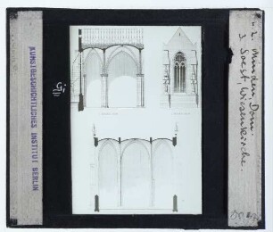 Soest, St. Maria zur Wiese,Minden, Dom : Schnitte, Aufriss