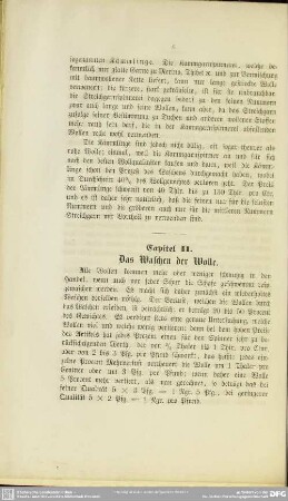 Capitel II. Das Waschen der Wolle