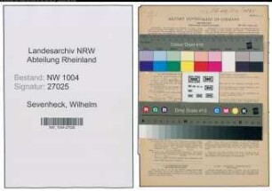 Entnazifizierung Wilhelm Sevenheck , geb. 21.05.1891 (Hausmeister)