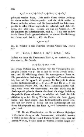 III. Abschnitt. Classification der Curven dritter Ordnung.
