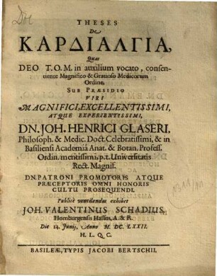 Theses De Kardialgia