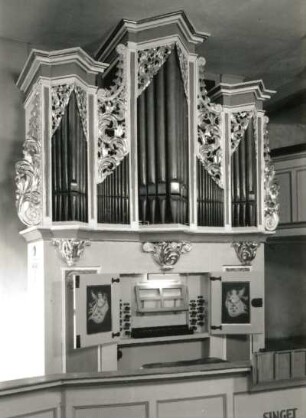 Einmanualige Orgel op. 10, Niederschöna : Silbermann, Gottfried: Einmanualige Orgel I/14 op. 10. 1715/1716. Niederschöna, Dorfkirche
