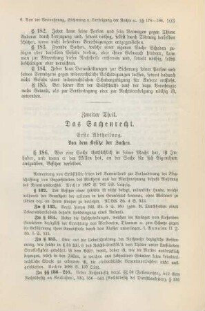 Zweiter Theil. Das Sachenrecht.
