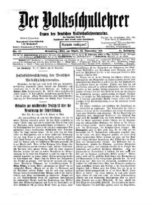 Gedanken zur ministeriellen Denkschrift über die Neuordnung der Lehrerbildung
