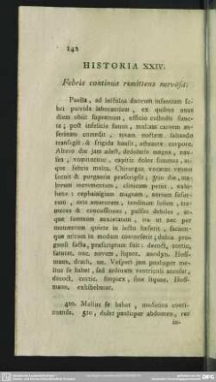 Historia XXIV. [XXV.] Febris continua remittens nervosa