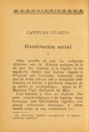 Capítulo cuarto. Constitucion social