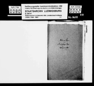 Kollektaneen des Rechtskonsulenten [Karl] von Alberti zur Geschichte von Berg und der abgegangenen Weißenburg