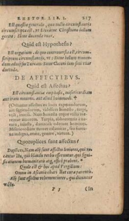 De Affectibus.