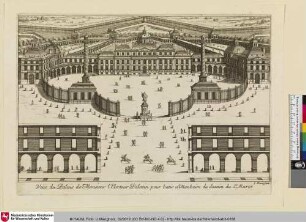 Le Grand Marot, Bl. 2: Veüe du Palais de Monsieur l'Electeur Palatin pour batir a Manheim du dessein du Sr. Marot