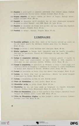 Luminaire (Nr. 630-642)