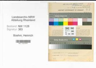 Entnazifizierung Heinrich Boehm , geb. 30.05.1899 (Polizist)