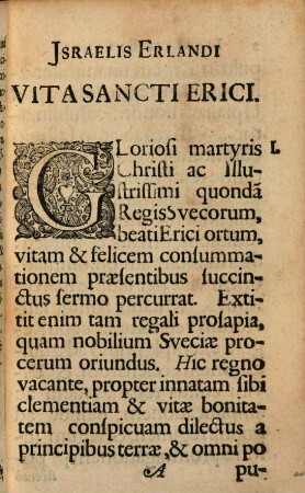 De vita et miraculis Sancti Erici Sueciae regis
