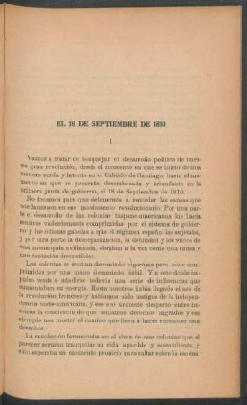 El 18 de Septiembre de 1810