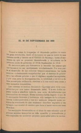 El 18 de Septiembre de 1810