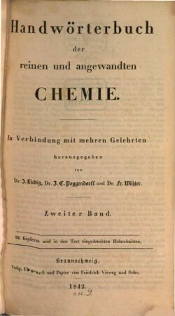 Handwörterbuch der reinen und angewandten Chemie, 2