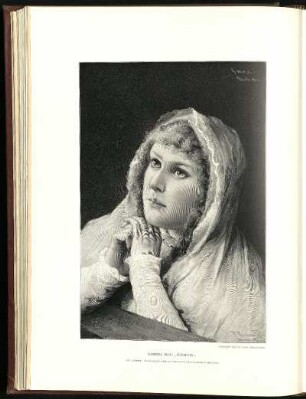 Gabriel Max: "Fürbitte" aus "Daheim", Photograph. Verlag von Franz Hanfstaengl in München