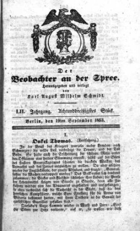 38. Stück, 19. September 1853