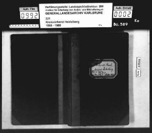 Protokolle des Kreisrats des Kreises Heidelberg