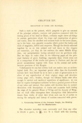 Chapter XIV. Description of tombs and mausolea