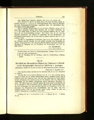 Nr. 50. Der Chef des Generalstabes General der Infanterie v. Moltke an den Kriegsminister General der Infanterie v. Heeringen