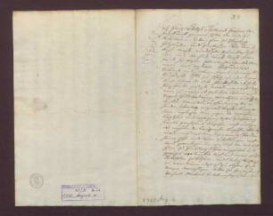 Vergleich zwischen Kurpfalz und Herrn von Ingelheim wegen 7.500 Gulden Schulden an Elisabeth Vetzer bzw. an Ingelheim.