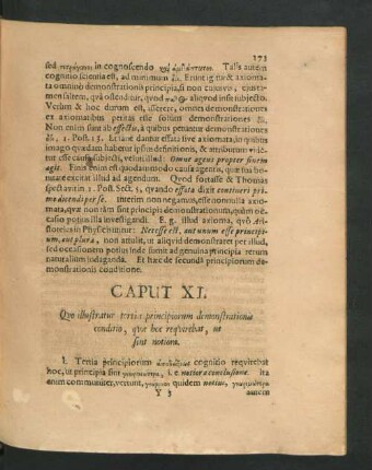 Caput XI. Quo illustratur tertia principiorum demonstrationis conditio, quae hoc requirebat, ut sint notiora.